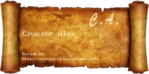 Czuczor Alex névjegykártya
